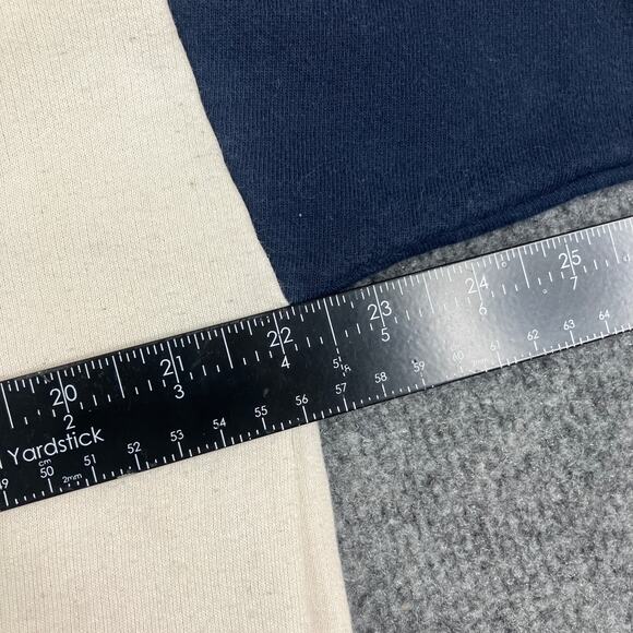 T’s By DC Pullover Mens L Beige Navy Washington DC Quarter Zip Vintage - Picture 5 of 8